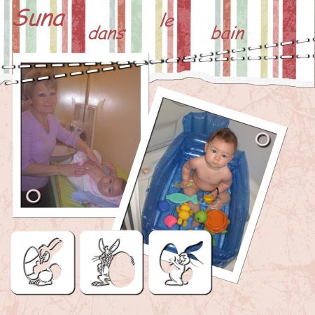 Suna et ca nouvelle baignoire 